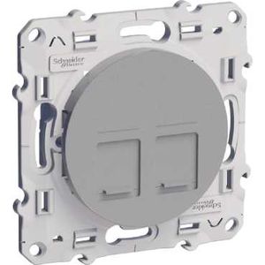 

S53R481 2хRJ45 Cat5 алюминий Odace Schneider Electric, Odace S53R481