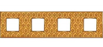 FD01324DGOB Рамка Vintage Tapestry Decorbrass / Золото 4-постовая Fede фото
