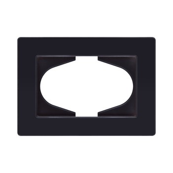Рамка для двойной розетки черный Kollinger Eleganz Acryl EA120BK фото