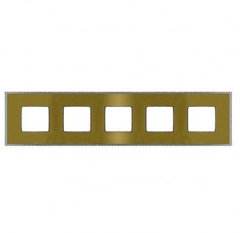 FD01435OBCB Рамка Belle Epoque Metal Bright gold / Bright chrome 5-постовая гор/верт. Fede фото