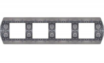 FD01424AS Рамка Sanremo Antic silver 4-постовая гор/верт. Fede фото
