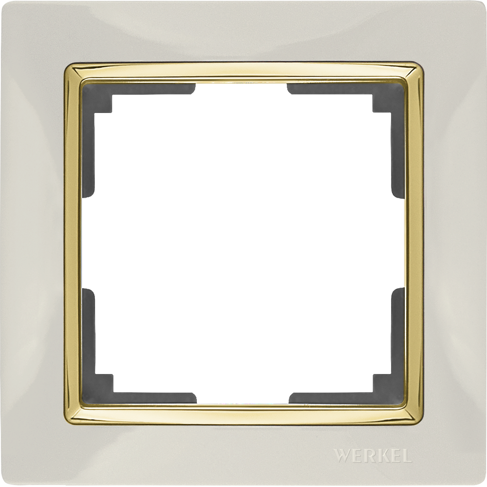 

WL03-Frame-01-ivory-GD Рамка на 1 пост (слоновая кость/золото) Snabb Werkel a035247, Snabb WL03-Frame-01-ivory-GD a035247