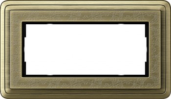 1002661 Рамка без перегородки Classix Art Бронза 2-постовая Gira фото