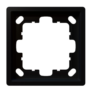 Рамка серия FD 1-постовая,  FD-Series Черный матовый (soft touch) Jasmart FD1001PBM фото