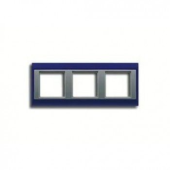 AP583BLAL Рамка A Plus Синий / Алюминий 3-постовая Jung фото