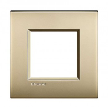 Рамка 2 модуля, золото матовое Bticino Living Light Air LNE4802OF фото