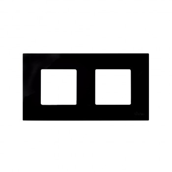 2700627-071 Накладка декоративная на рамку базовую, 2 поста, Simon 27 Play, Color, чёрный фото