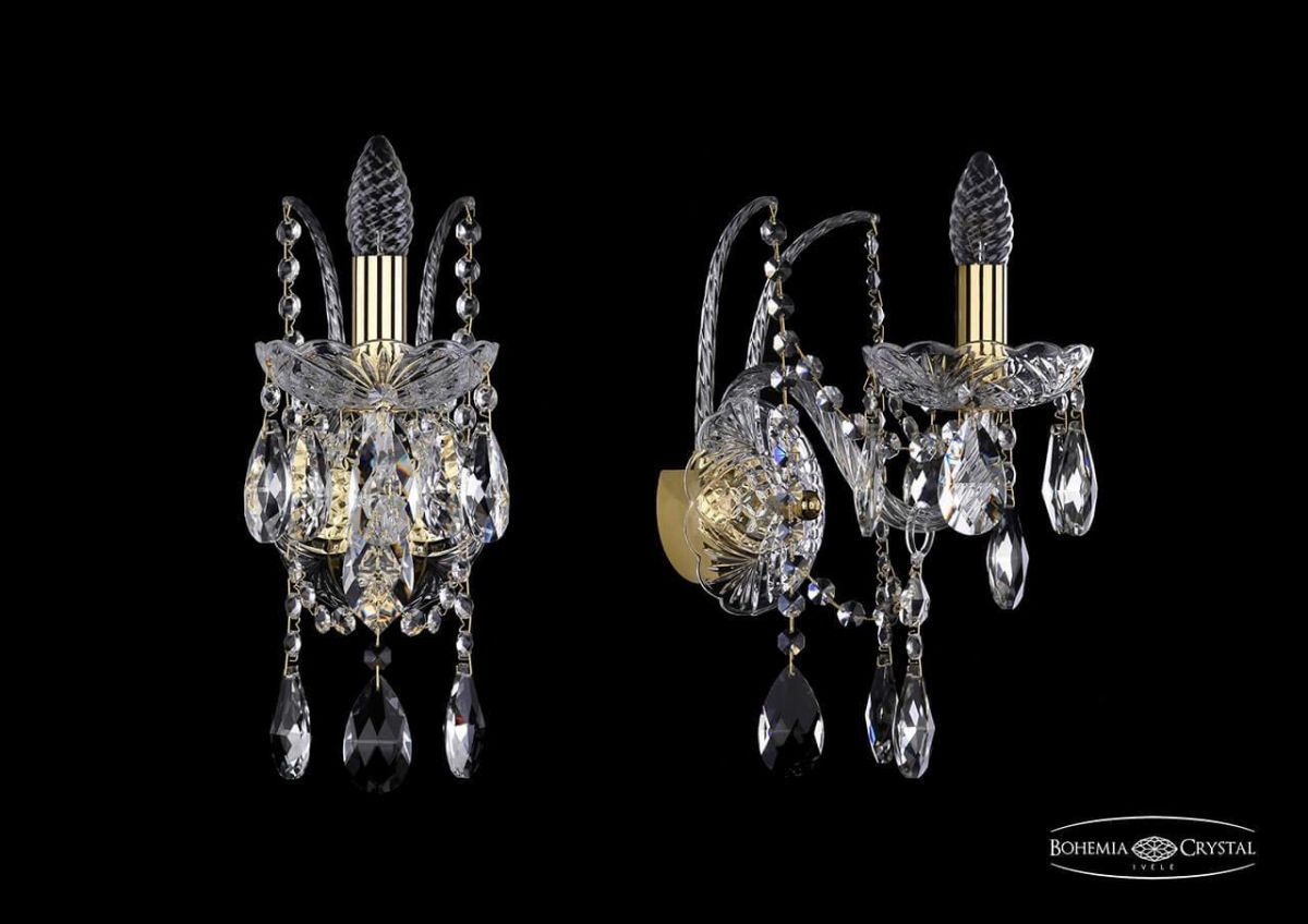

Бра Bohemia Ivele 1411B/1/160/XL/G, Золотой, 1411 1411B/1/160/XL/G