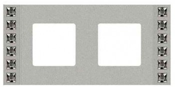 FD01282CB Рамка Crystal De Luxe Bright chrome 2-постовая Fede фото