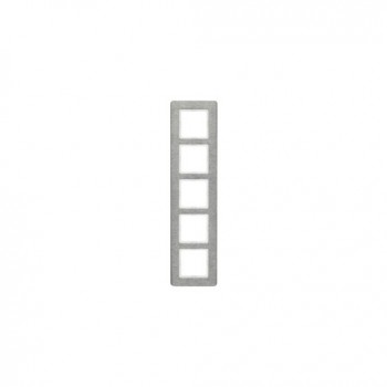 10156083 Рамка Q.7 Нержавеющая сталь 5-постовая вертикальная Berker фото