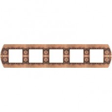 FD01425RU Рамка Sanremo Rustic copper 5-постовая гор/верт. Fede фото