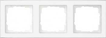 071322 Рамка E2 Белый глянец 3-постовая Gira фото