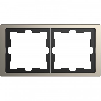 MTN4020-6550 Рамка D-Life Никель 2-постовая Merten фото