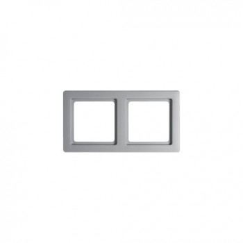10126084 Рамка Q.1 Алюминий с эффектом бархата 2-постовая Berker фото