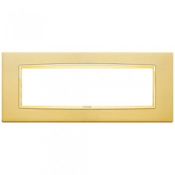 20657.G21 Рамка Eikon Chrome Classica Золото сатинированое 7 модулей Vimar фото