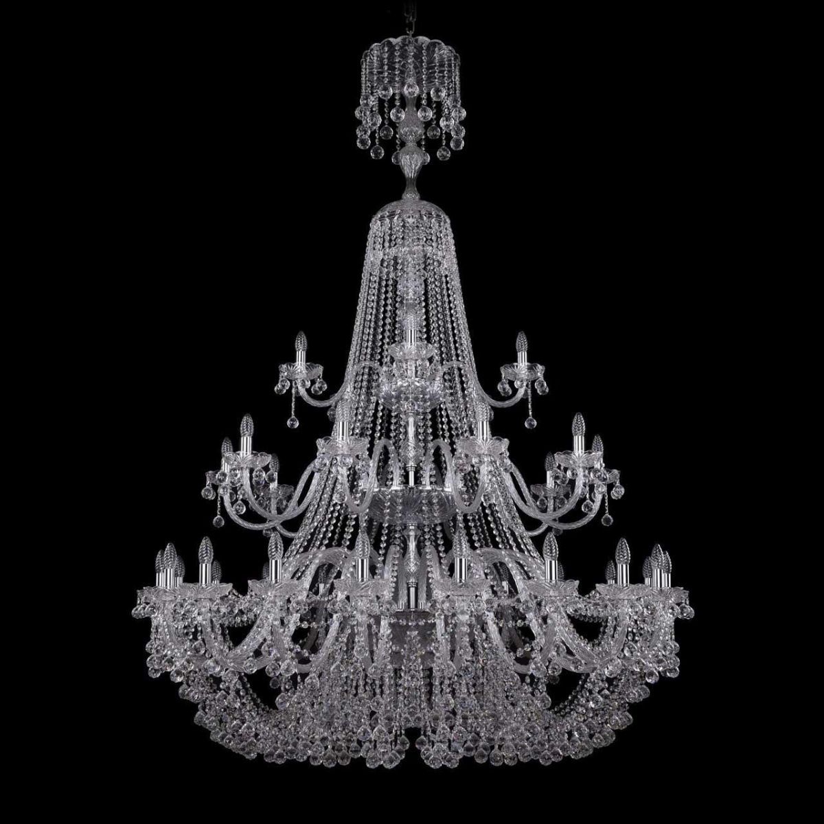 

Подвесная люстра Bohemia Ivele 1409/20+10+5/530/XL-203/3d/Ni, Никель, 1409 Nickel 1409/20+10+5/530/XL-203/3d/Ni