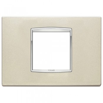 20652.C07 Рамка Eikon Chrome Classica Шампань металлик 2 модуля Vimar фото