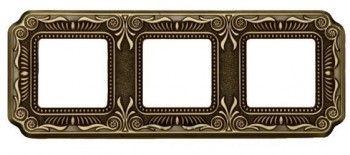 FD01363PB Рамка Firenze Bright Patina 3-постовая Fede фото