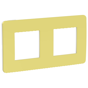 NU280411 Рамка Unica Studio Color Зеленое яблоко / Белый 2-постовая Schneider Electric фото