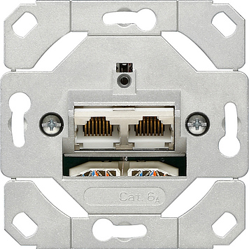 

245200 Сет. роз. 2-местн. Cat.6A IEEE 802.3an Вставка Gira, Studio 245200