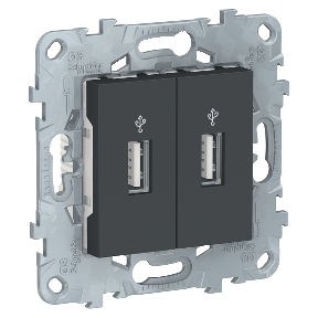 

NU542754 USB-коннектор, 2-местный, Антрацит Schneider Electric, Unica Studio NU542754