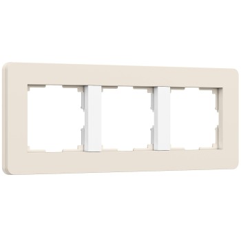 W0033066 Рамка на 3 поста Split (айвори/белый, soft-touch) Werkel a067256 фото