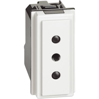 

Bticino Living Now - розетка 2 +T 10A 250Vac бел. KW4113, Living Now KW4113