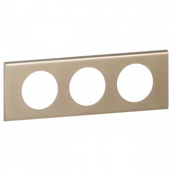 069113 Рамка Celiane Металл Никель велюр 3-постовая Legrand фото