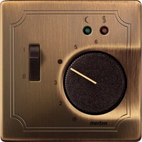

MTN537543 Центр. плата терморег-ра пола, антич.латунь Merten, Artec MTN537543