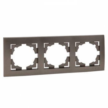 Рамка 3-местная графит EKF Валенсия EWM-G-303-60 фото