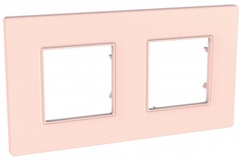 MGU4.704.37 Рамка Unica Quadro Розовый жемчуг 2-постовая Schneider Electric фото