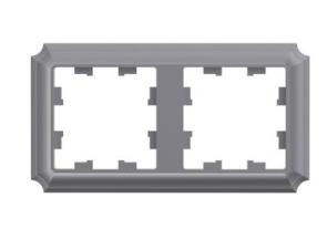 2-постовая рамка сталь Systeme Electric (Schneider Electric) AtlasDesign Antique ATN100902 фото