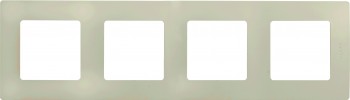 672514 Рамка Etika Слоновая кость 4-постовая Legrand фото