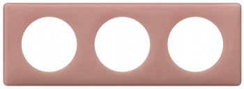 066763 Рамка Celiane Классика Перкаль розе 3-постовая Legrand фото