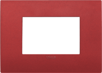 19653.75 Рамка Arke Classic Красный матовый 3-модульная Vimar фото