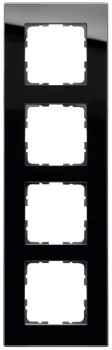 Рамка 4-постовая, стекло Black Glass Jasmart G-Glass G1004GB фото