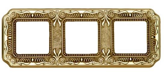 

FD01363OB Рамка Firenze Bright Gold 3-постовая Fede, Firenze FD01363OB