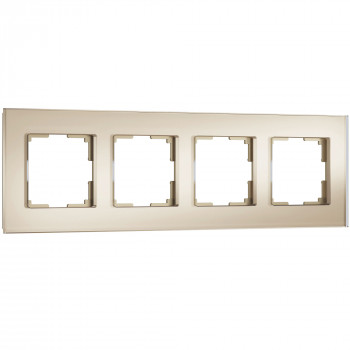 Рамка на 4 поста Senso (шампань, стекло soft-touch) Werkel W0043111 a064579 фото
