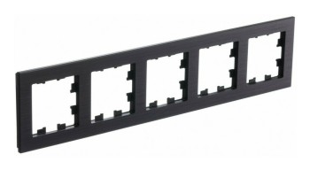 Рамка пятипостовая оникс металл Systeme Electric (Schneider Electric) AtlasDesign Nature ATN312305 фото