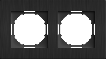 Рамка 2-я, чёрный алюминий Donel A07 NATURAL DEN212BA фото