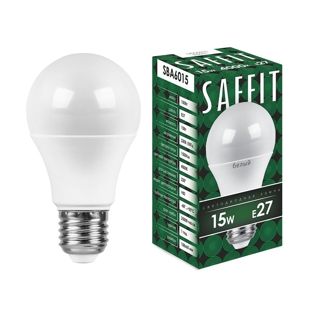

Светодиодная лампа 15W 230V E27 4000K Feron 55011, Белый, 55011