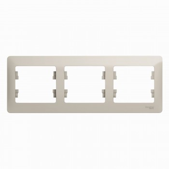 Рамка Молочный 3-постовая Systeme Electric (Schneider Electric) Glossa GSL000903 фото