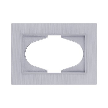 Рамка для двойной розетки серый Kollinger Eleganz Plex EP120GY фото