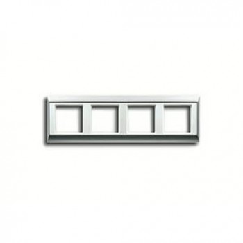 AP584ALWW Рамка A Plus Алюминий / Белый 4-постовая Jung фото