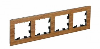 Рамка четверная дерево бамбук Systeme Electric (Schneider Electric) AtlasDesign Nature ATN353204 фото