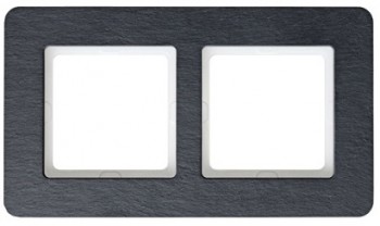 10126074 Рамка Q.7 Алюминий 2-постовая Berker фото