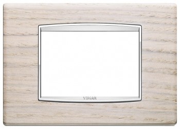 20653.C32 Рамка Eikon Chrome Classica Дуб выбеленый 3-модульная Vimar фото