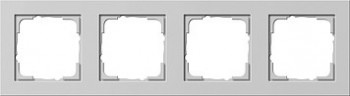 021437 Рамка Gira E2 Серый матовый 4-постовая фото
