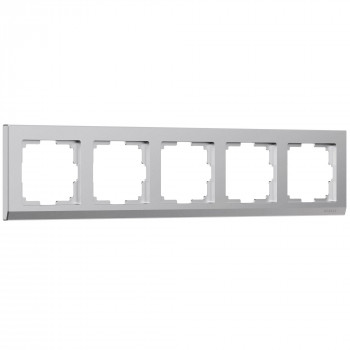 W0051865 Рамка на 5 постов (серебряный матовый) Stark Werkel a063457 фото