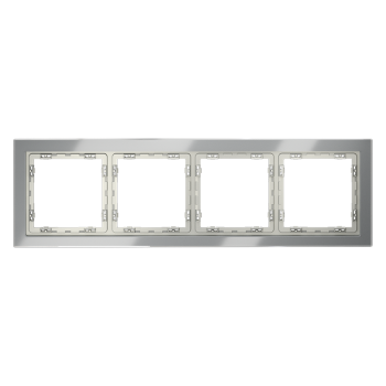 Рамка на 4 поста, сталь, стекло Voltum S70 VLS110405 фото